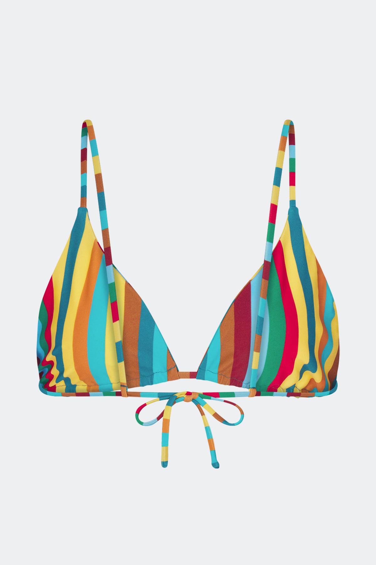 Bwai Bikini Top In Vibrant Multi Stripe