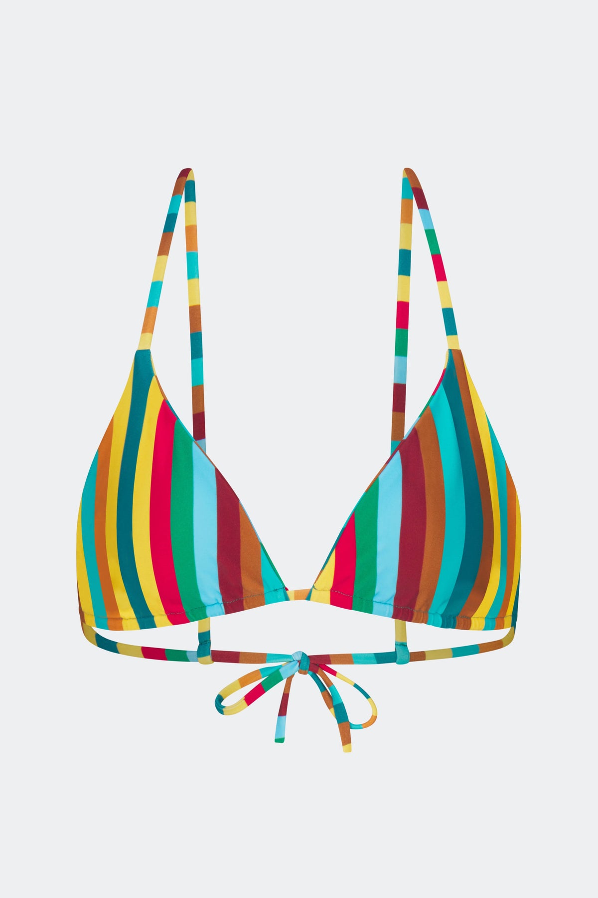 Bwai Bikini Top In Vibrant Multi Stripe