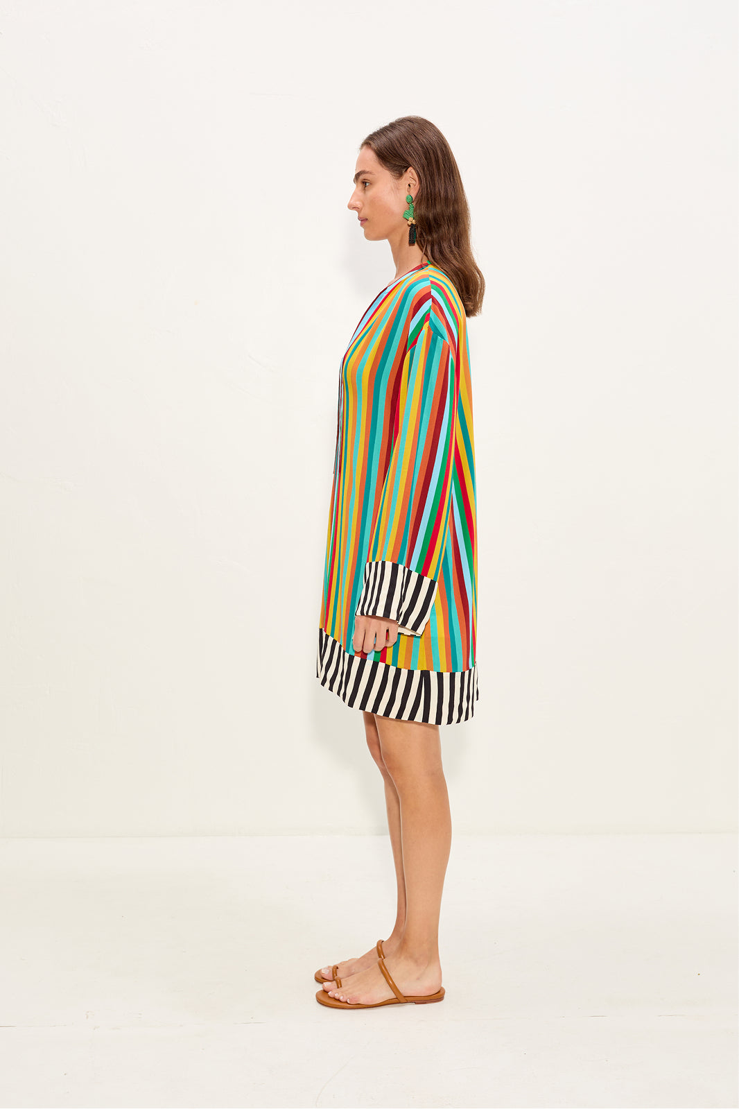 Diaz Mini Dress In Vibrant Multi Stripe