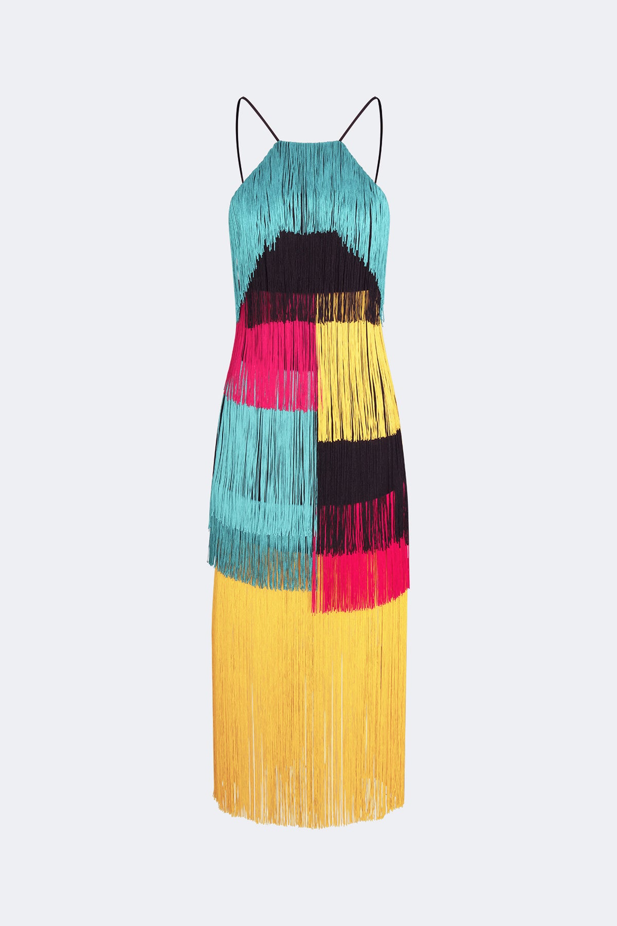 Drea Fringe Dress In Vibrant Multi Fringe