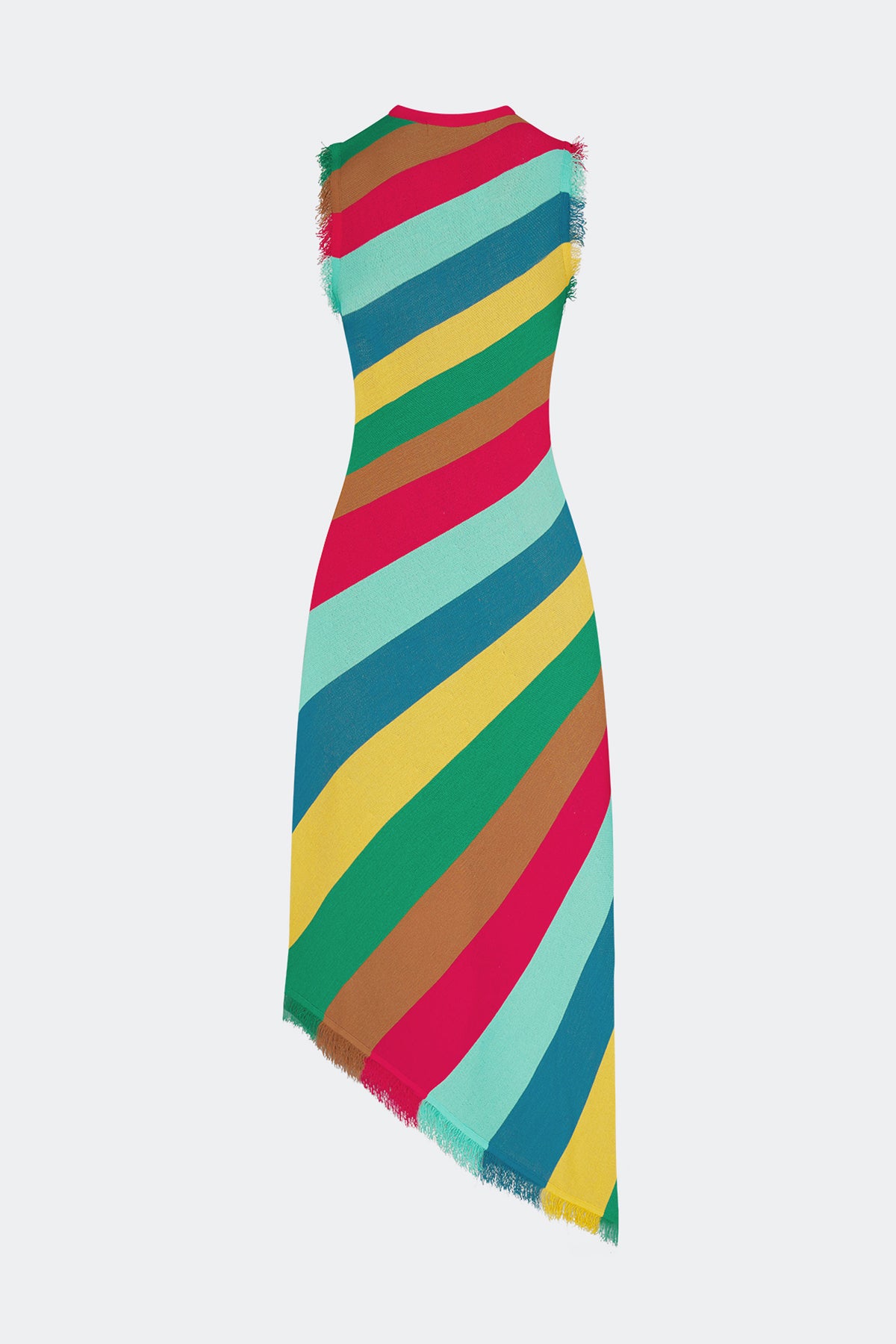 Elena Knit Dress In Vibrant Multi Stripe