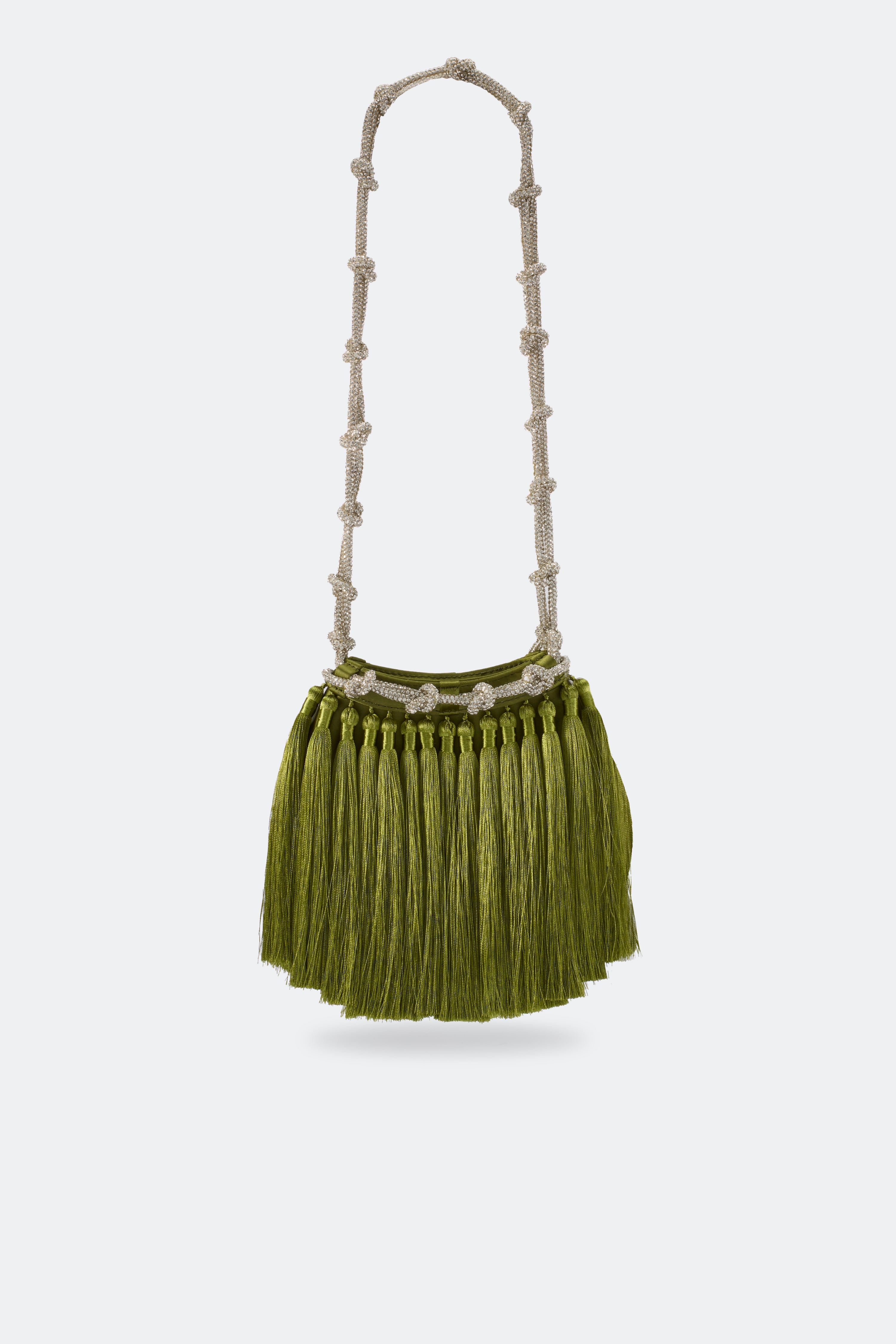 tassel evening knotty bag