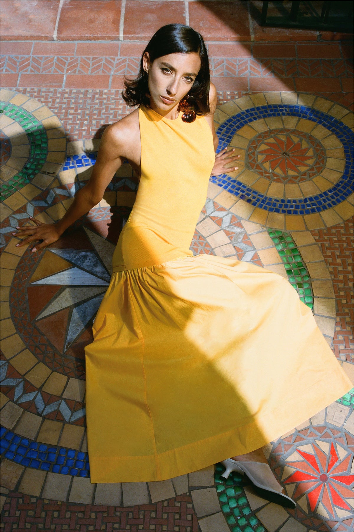 Junjo Combo Dress In Sherbert Orange