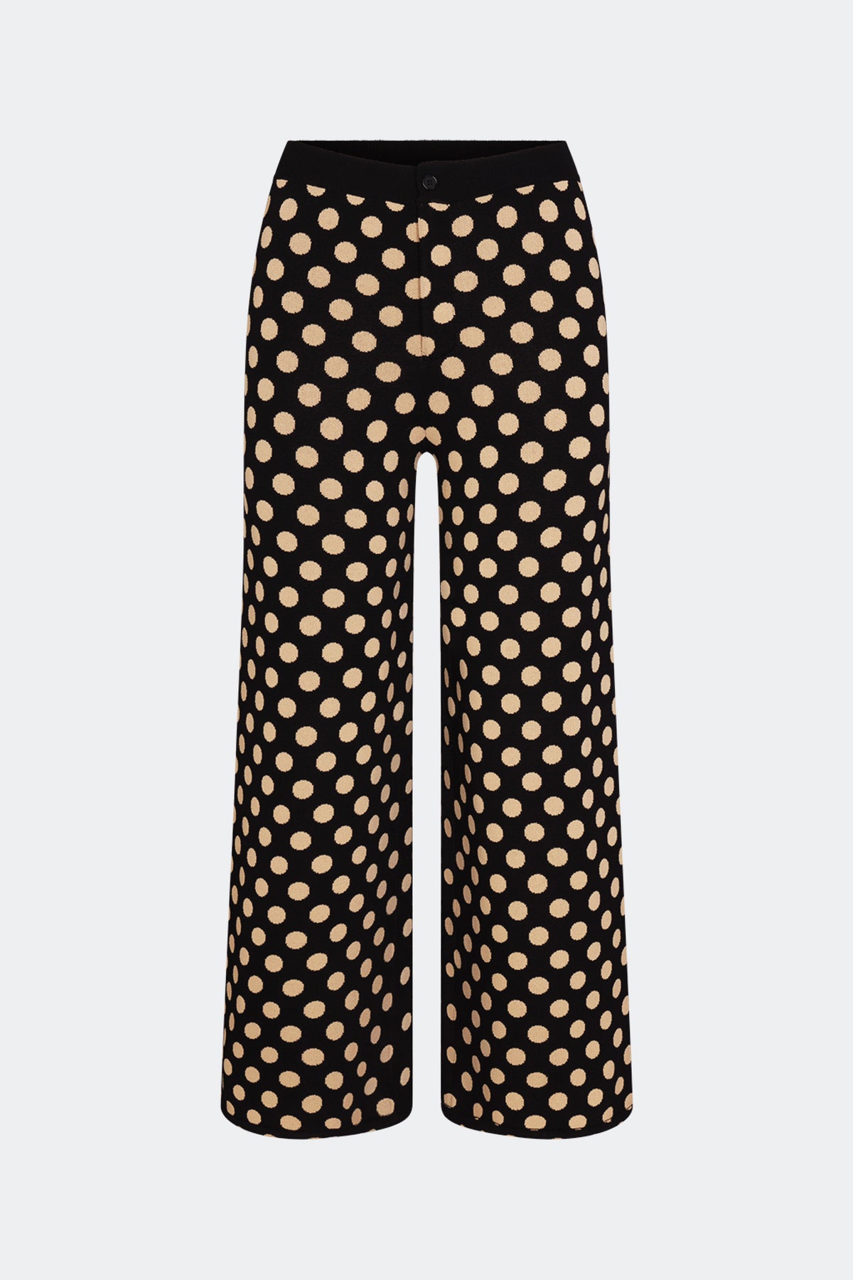 Jabber Knit Pant In Black/Tan Polka Dot
