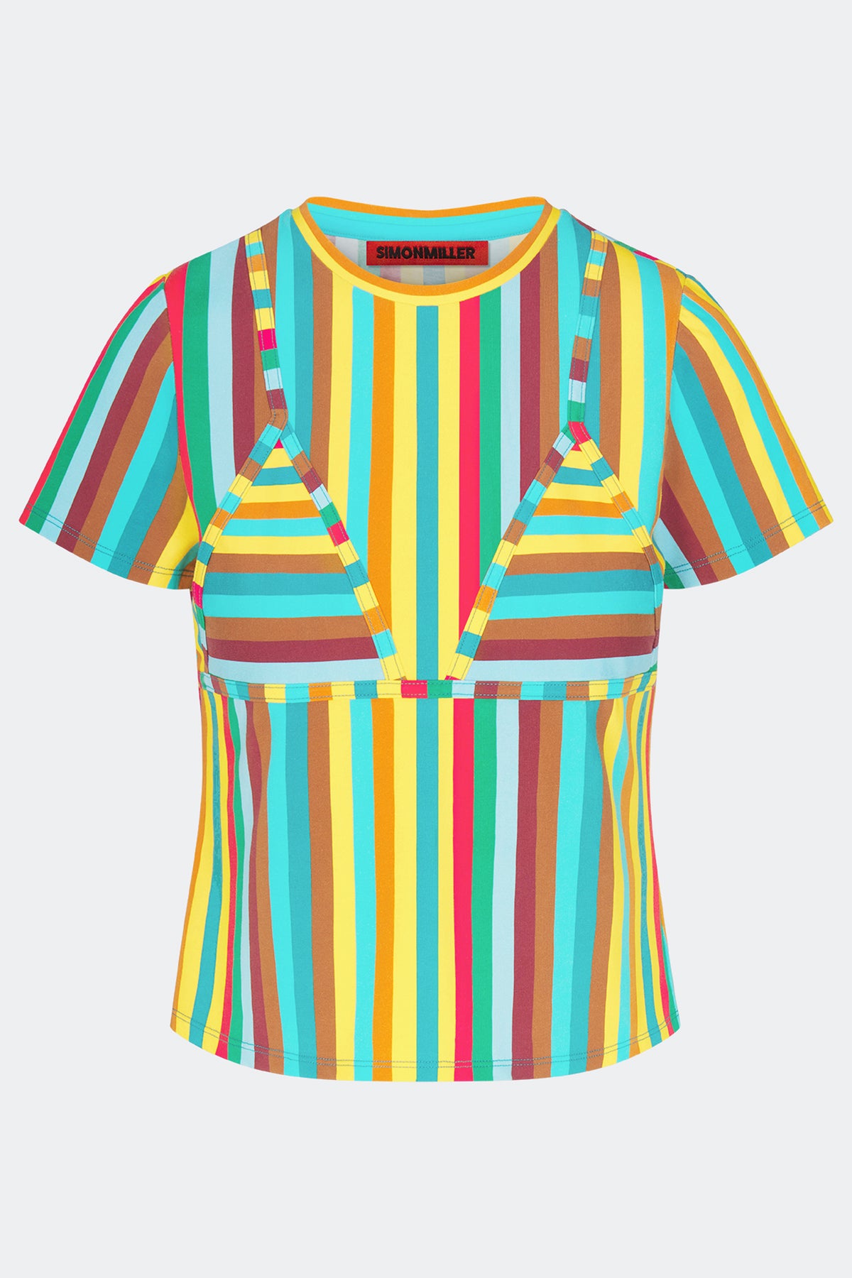 Kini Striped Tee In Vibrant Multi Stripe