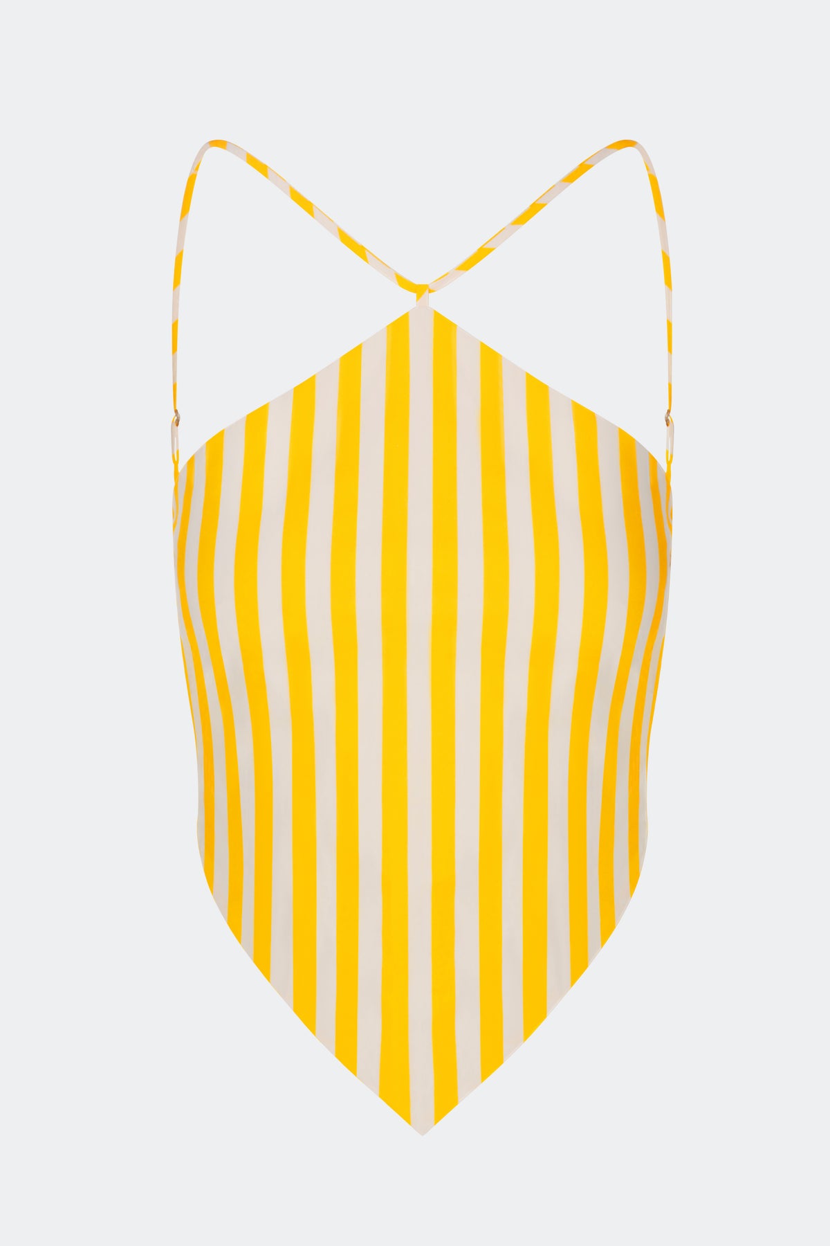 Kit Poplin Tie Top in Sungold/Ecru Stripe