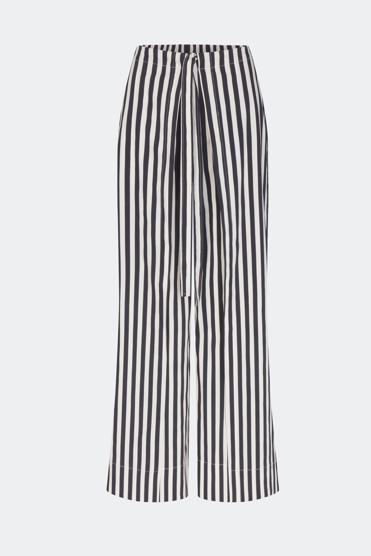 Lima Poplin Pant in Black/White Stripe