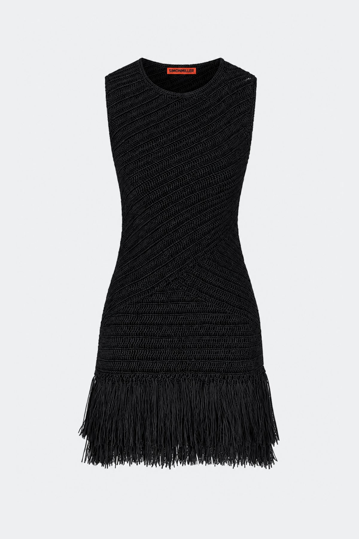 Mira Crochet Mini Dress In Black