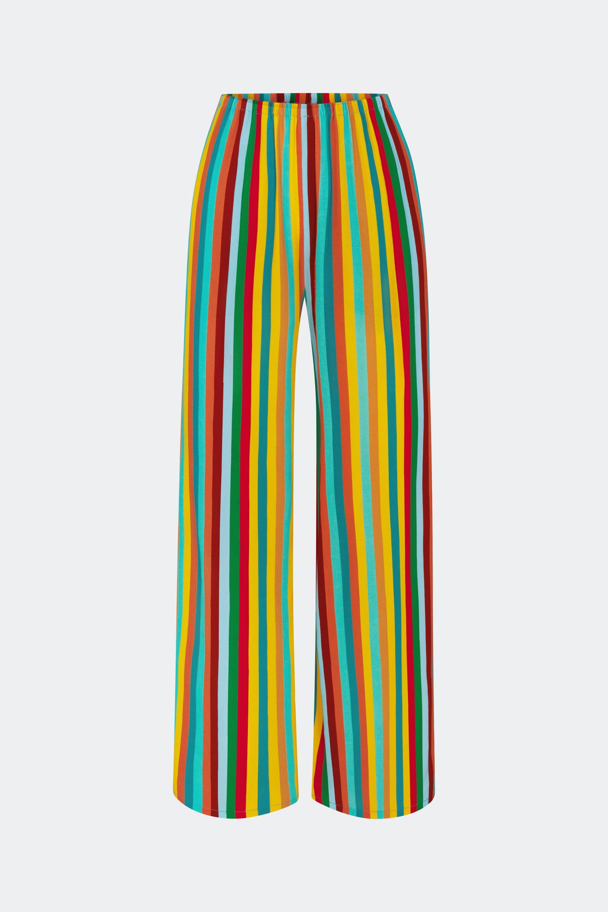 Nella Crepe Wide Leg Pant In Vibrant Multi Stripe