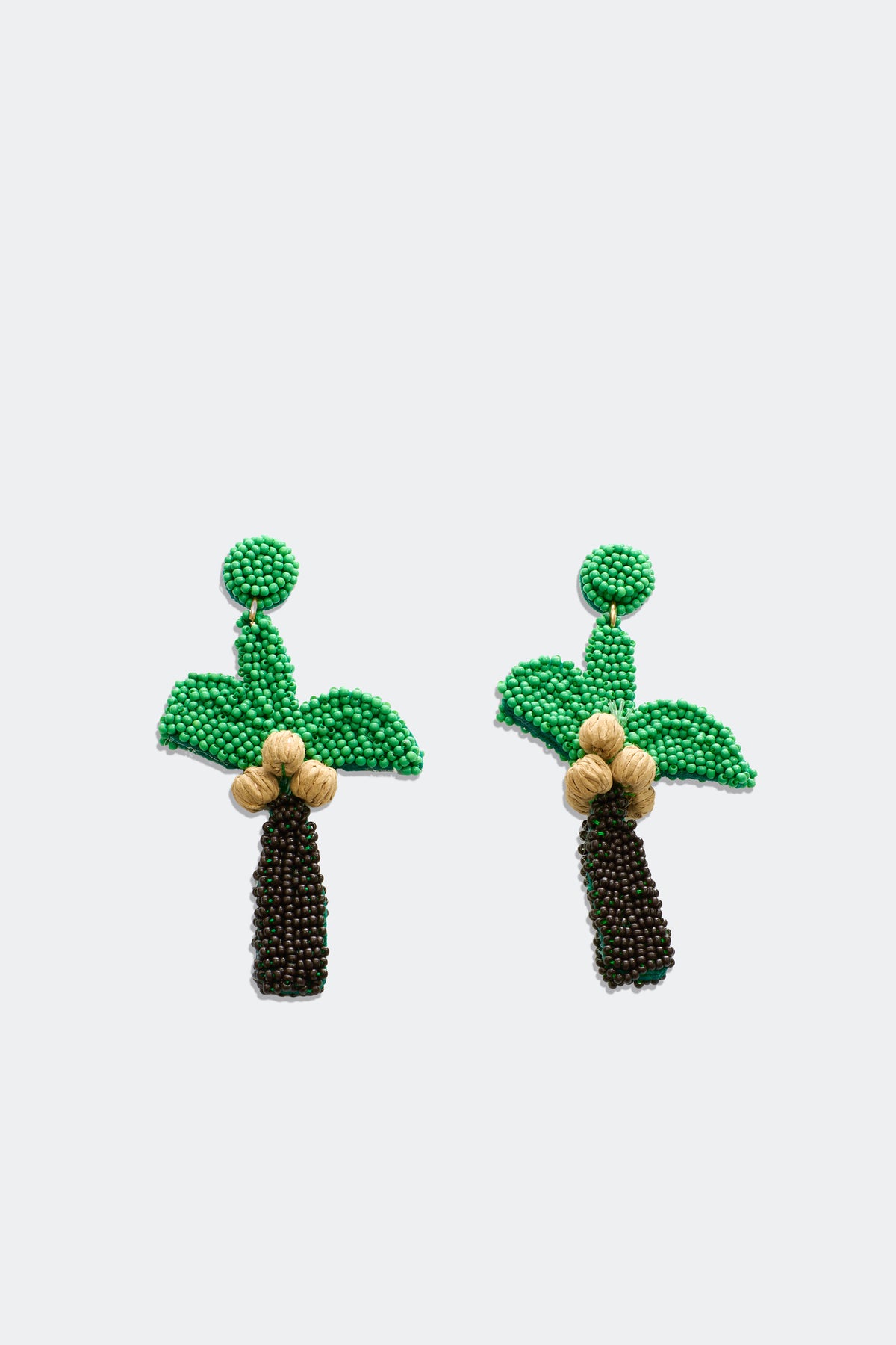 Palm Earring In Green Multi