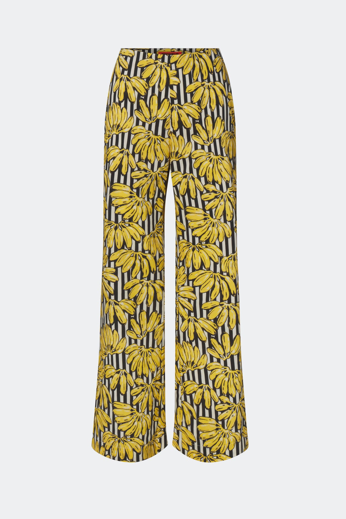 Pia Poplin Pant in Banana Stripe