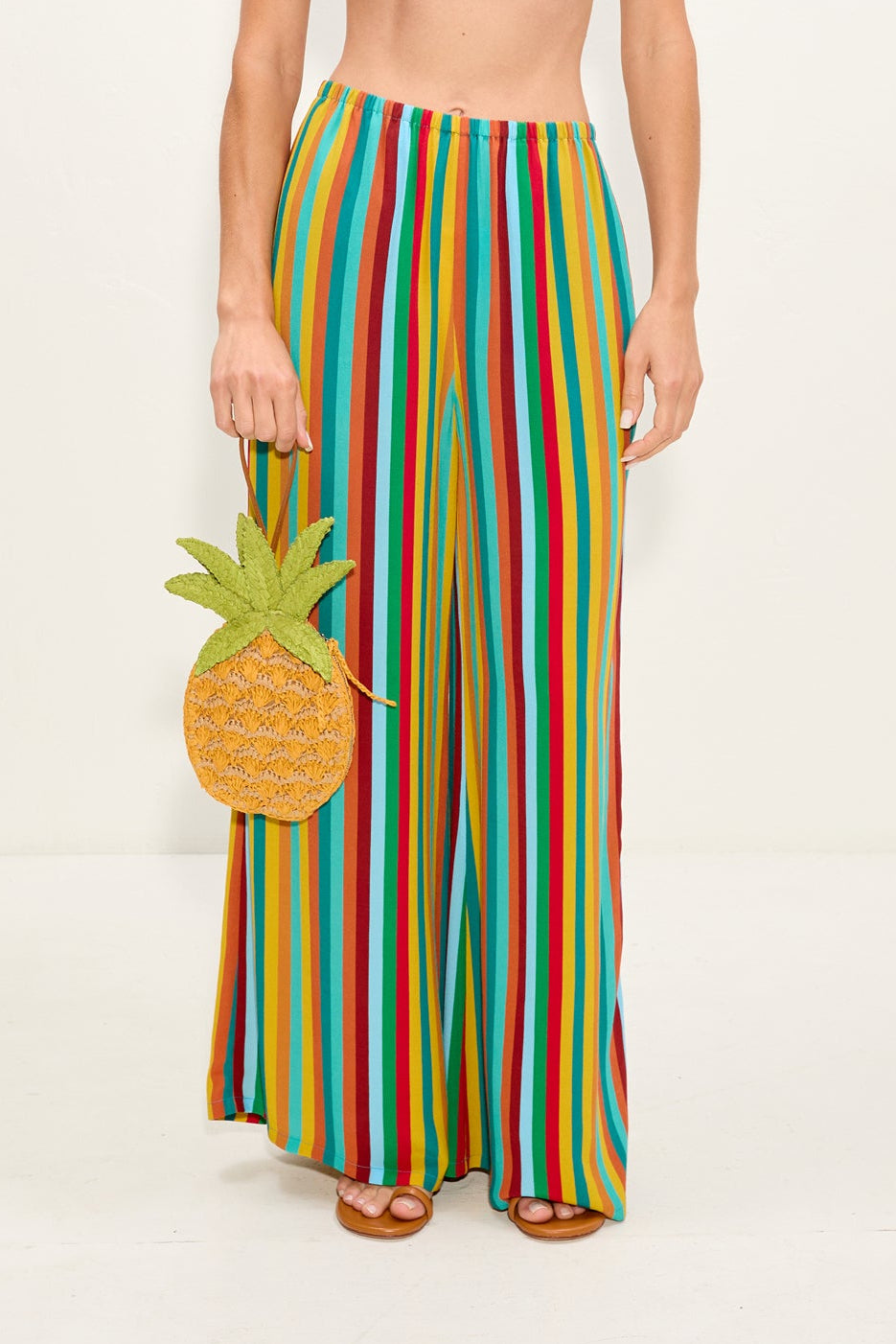 Pineapple Wristlet In Yellow Multi