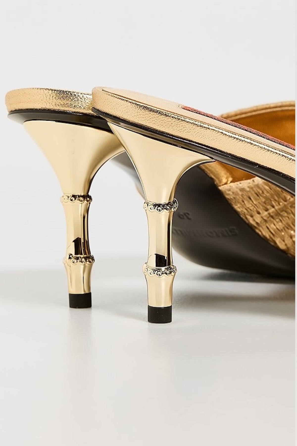 Playa Bamboo Heel in GOLD/NATURAL