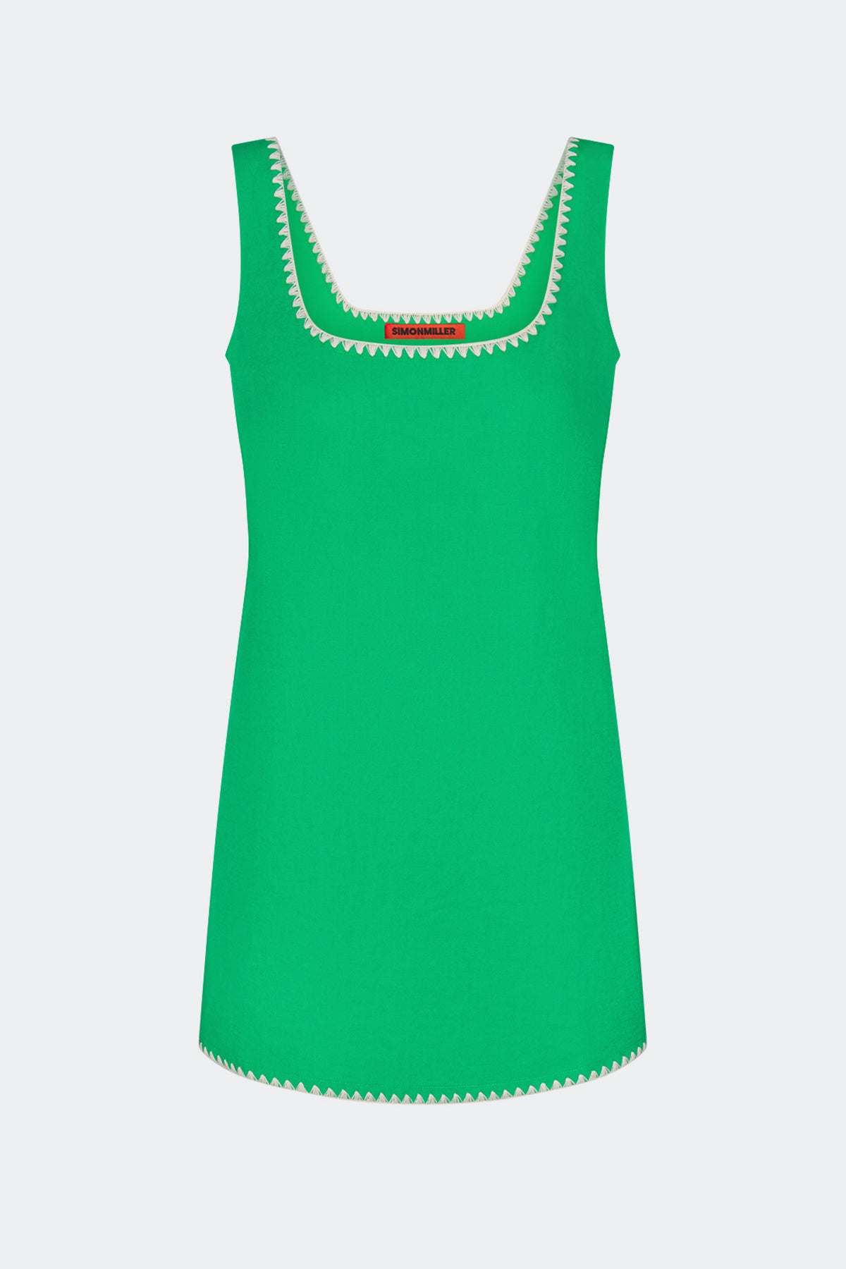 Sahara Mini Dress In Grass Green Linen