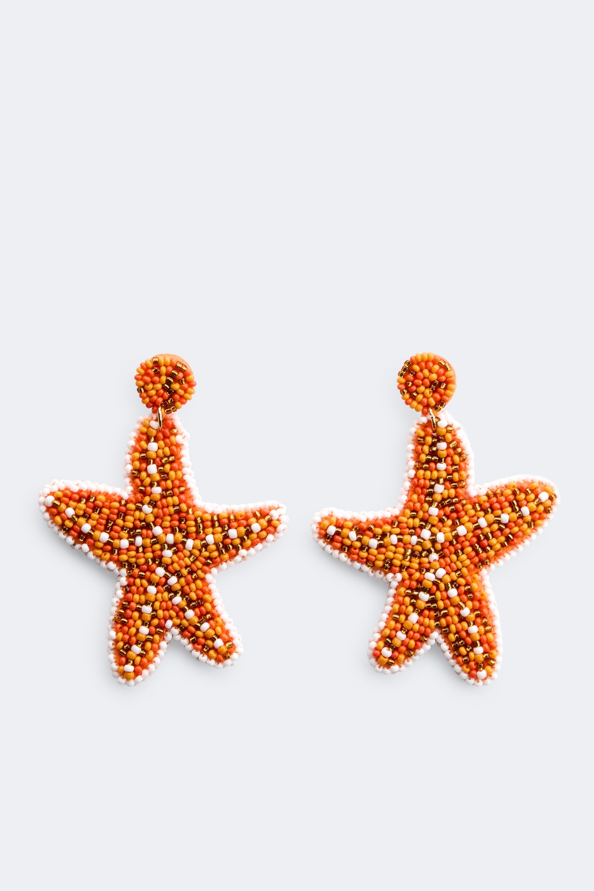 Starfish Earring In Orange Multi