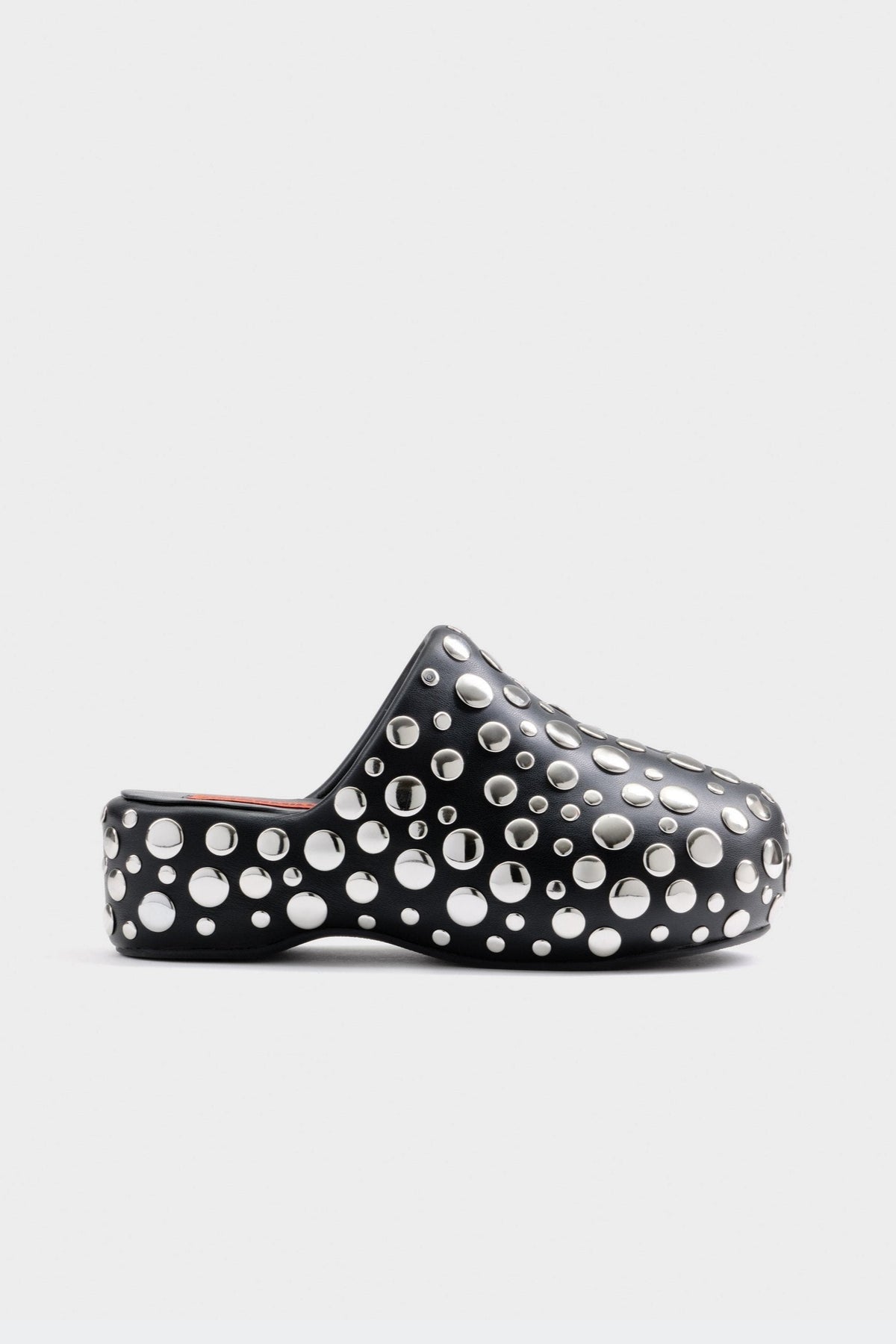 STUDDEDBUBBLECLOG-BLACK/SILVER