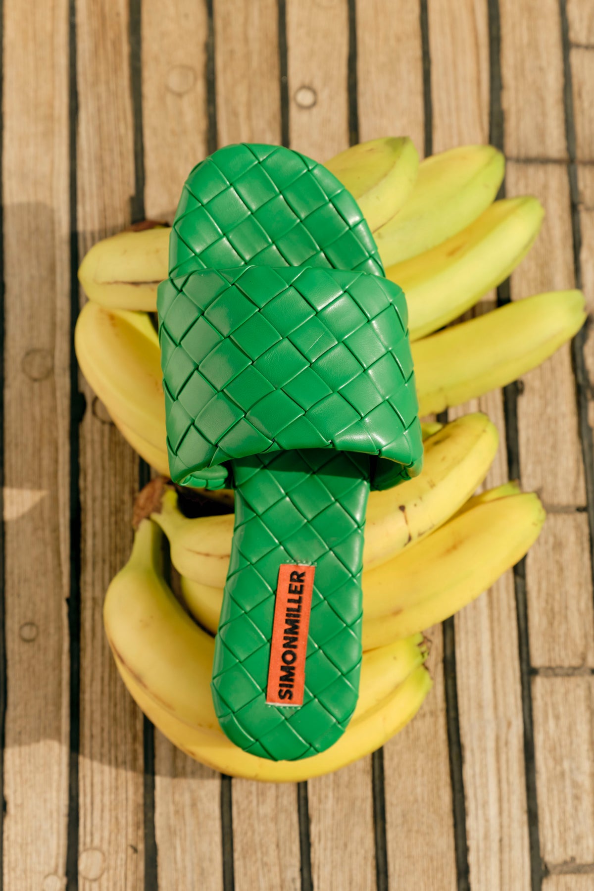 Woven Salerno Sandal In Gummy Green