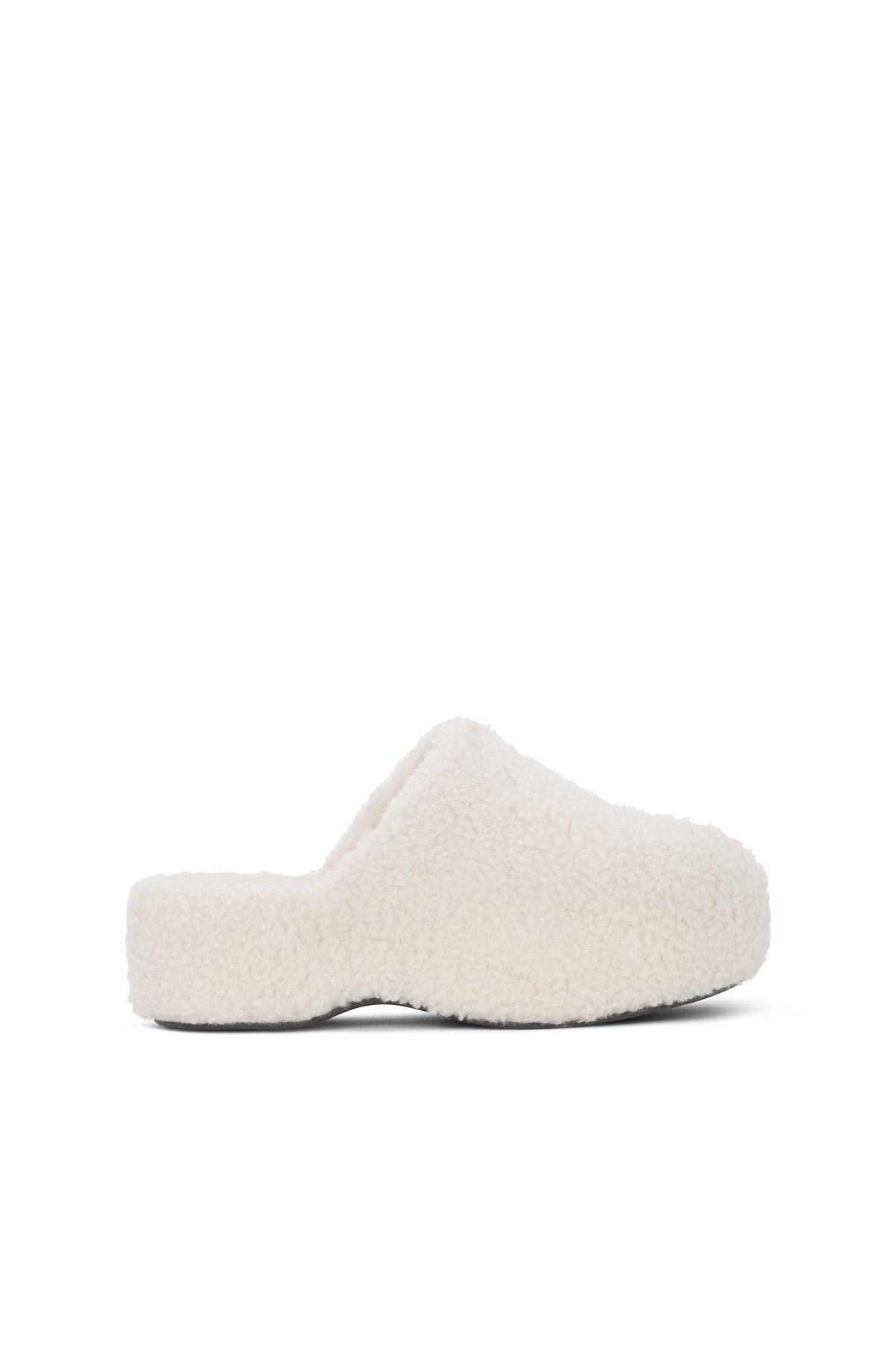 Bubble Clog In Bone Vegan Shearling