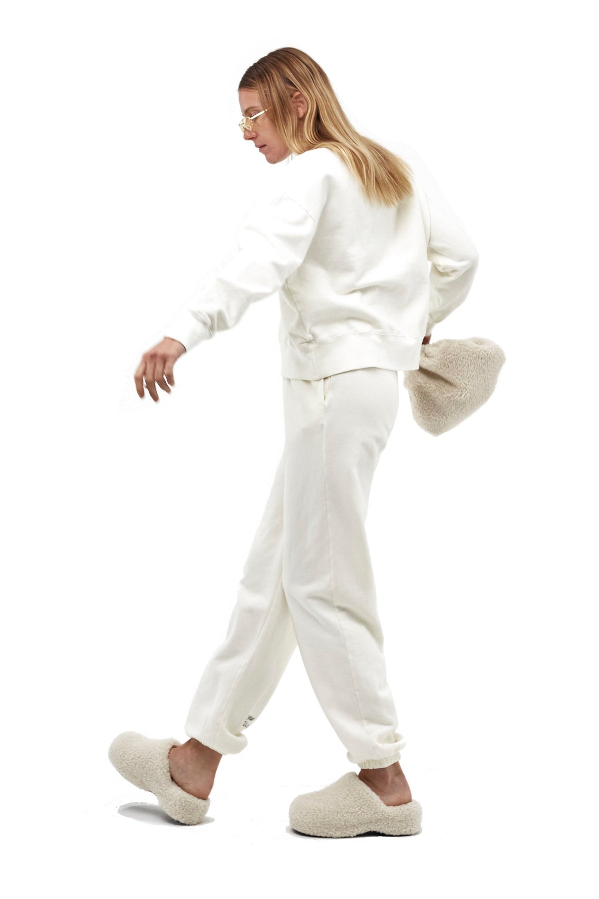 Bubble Clog In Bone Vegan Shearling