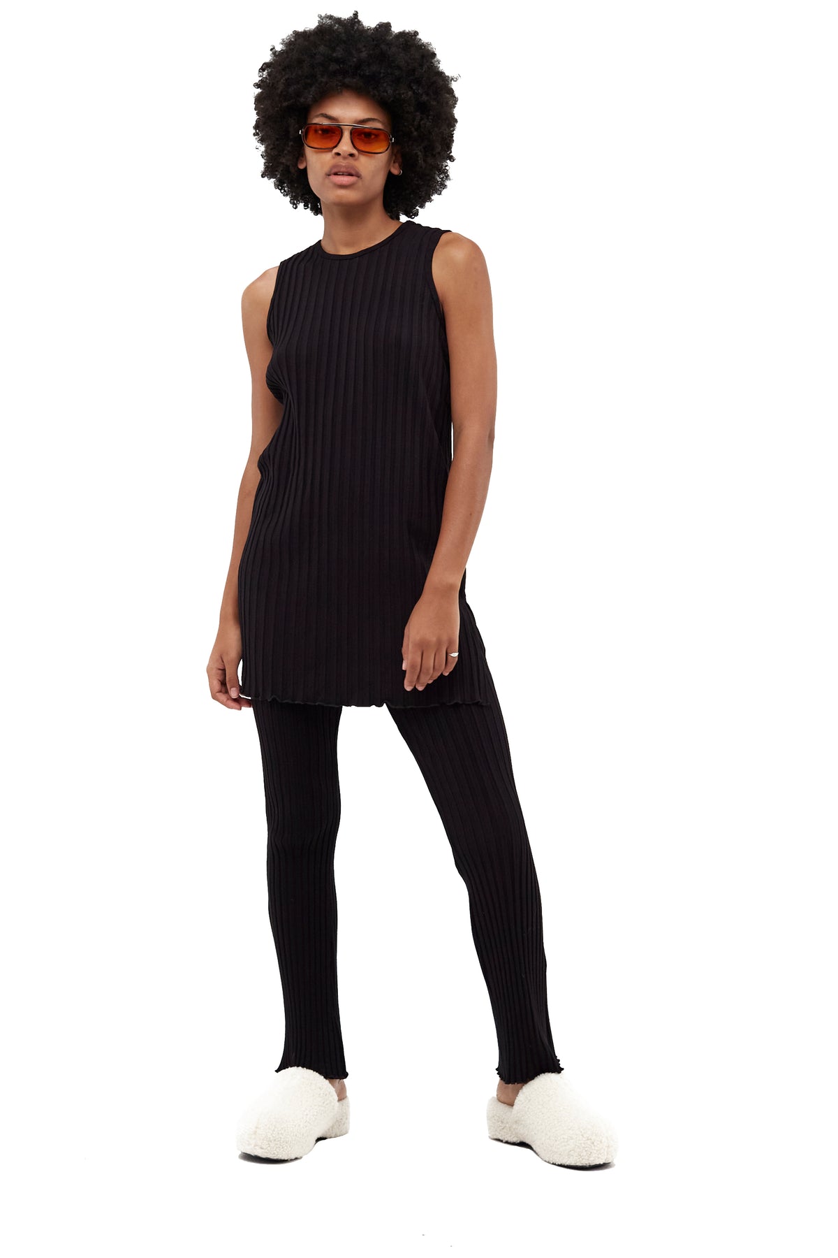 Rib Cyrene Pant In Black