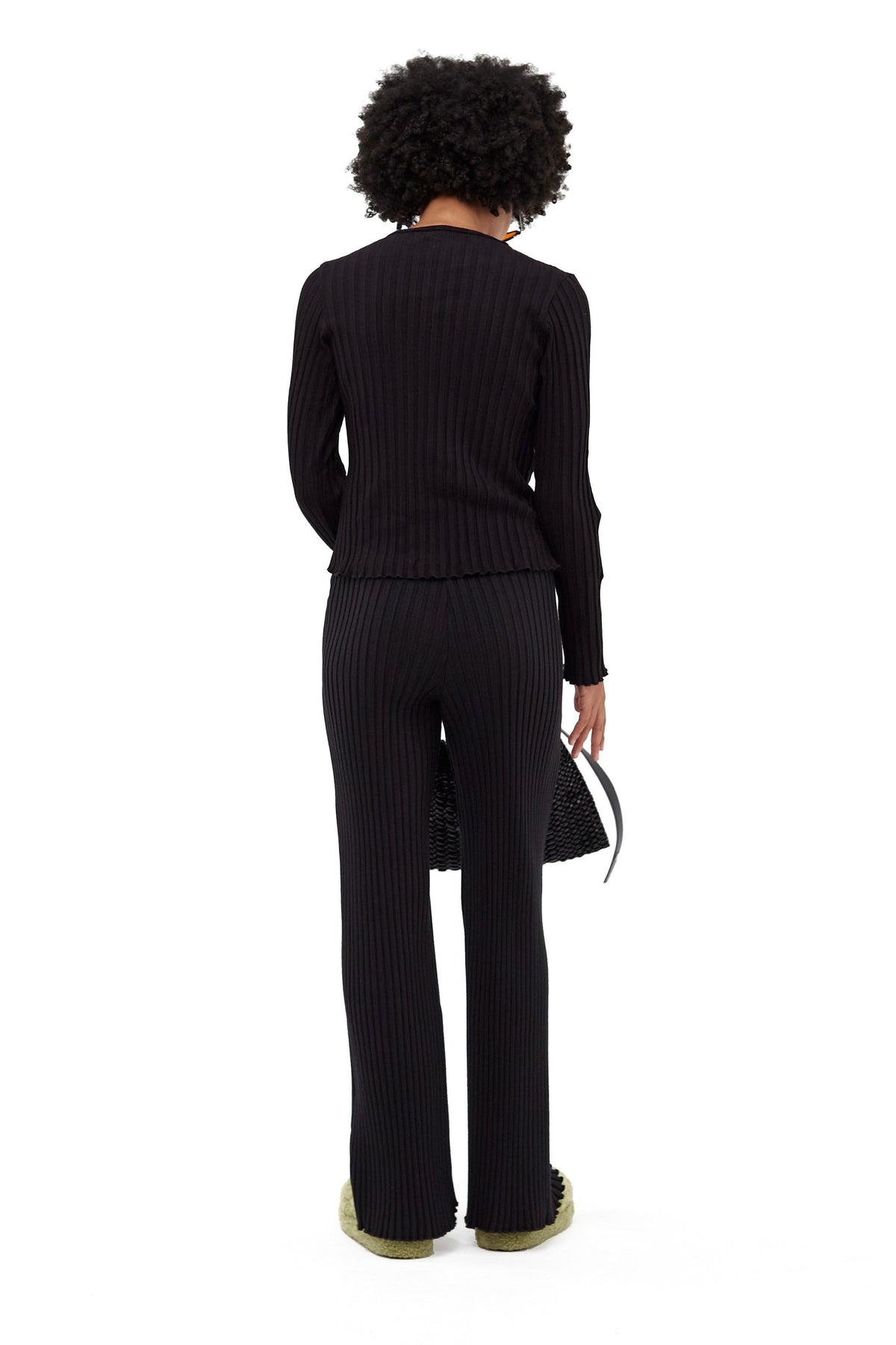 Wide Rib Oz Top  In Black
