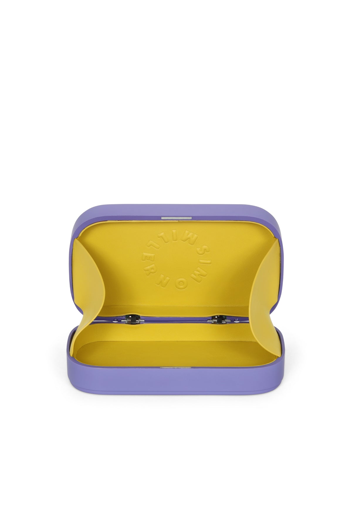 Pill Clutch in Disco Purple