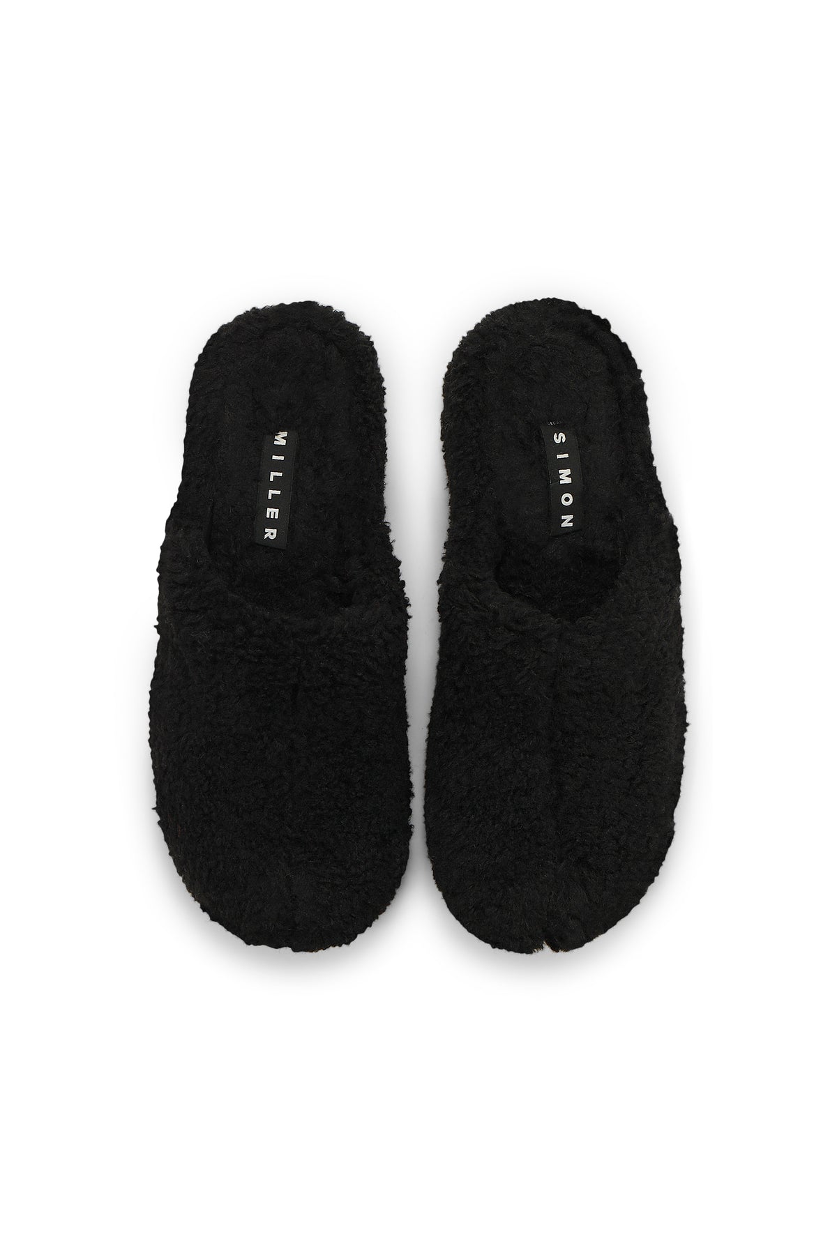 Bubble Clog In Black Vegan Shearling