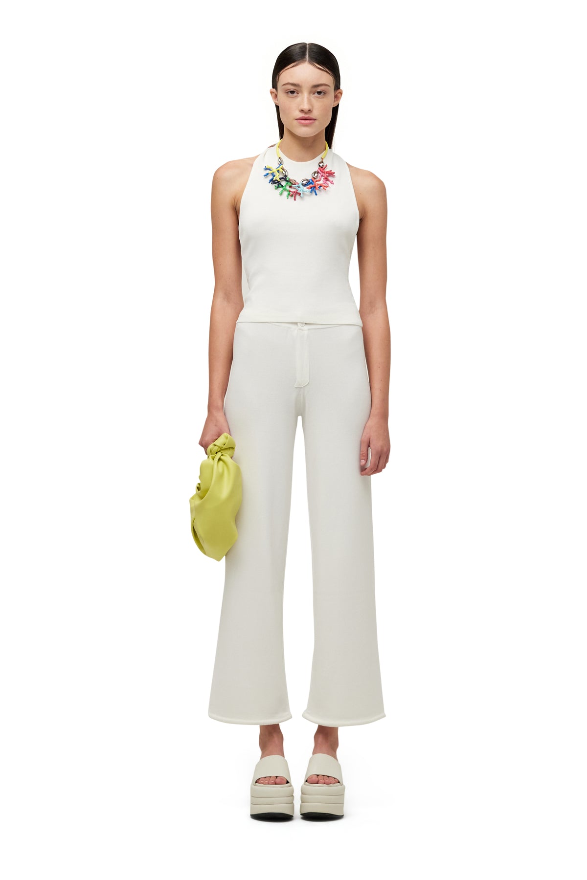 Knits By Cropped Jabber Pant In Macadamia